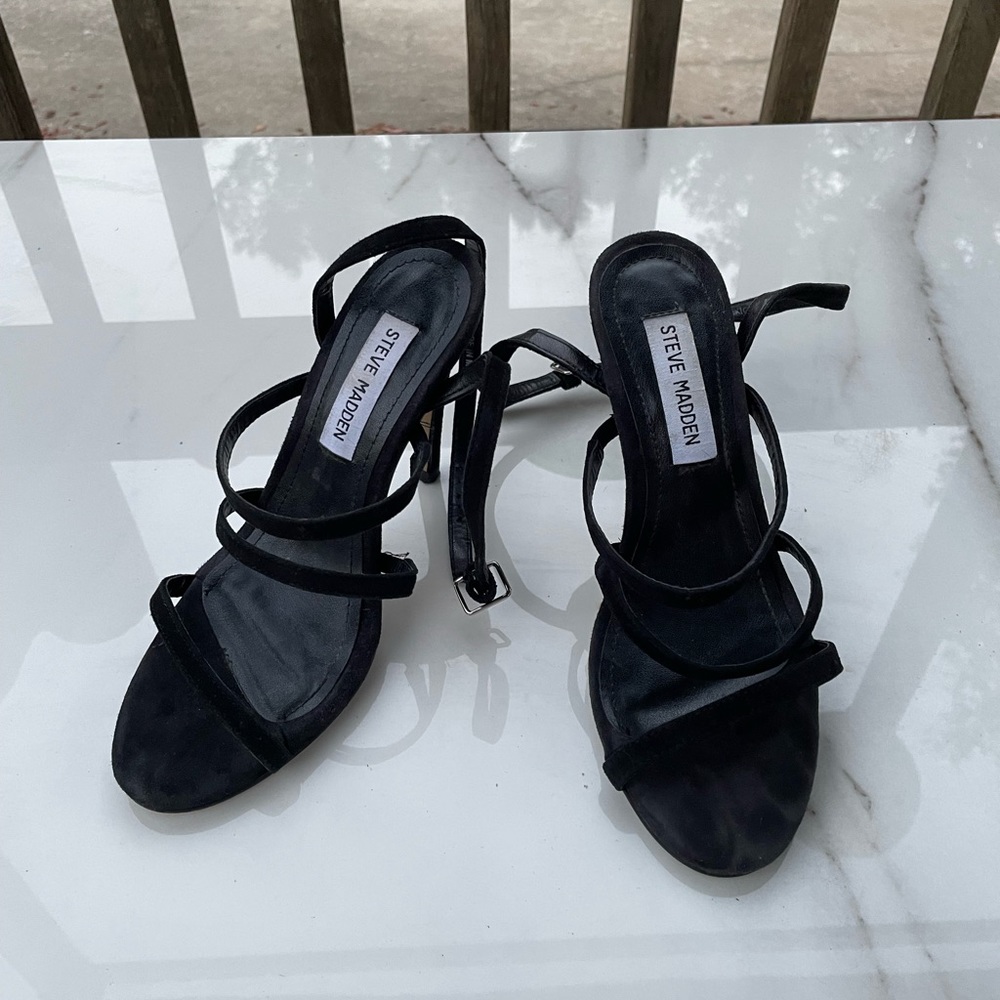 Steve Madden Strappy Suede Heeled Sandals